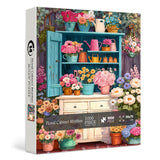 Puzzle ritmico con armadietto floreale, 1000 pezzi