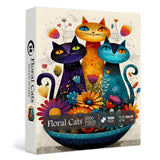 Floral Cats Jigsaw Puzzle 1000 Pieces