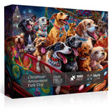 Christmas Amusement Park Dog Jigsaw Puzzles 1000 Pieces