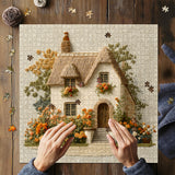 Embroidered Garden Cottage Jigsaw Puzzle 1000 Pieces