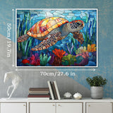 Stained Glass Sea Turtle Jigsaw Puzzle 1000 Pieces