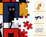 Geometric Cat Fun Jigsaw Puzzle 1000 Pieces