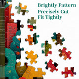 Puzzle chitarra e città, 1000 pezzi