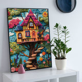 Quilted Art Treehouse Jigsaw Puzzle 1000 Pieces