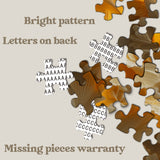 Rompecabezas en relieve de flores doradas, 1000 piezas