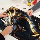 Puzzle drago oro nero puzzle 1000 pezzi