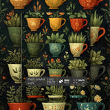 Pflanzenbeladene Tassen-Puzzle 1000 Teile