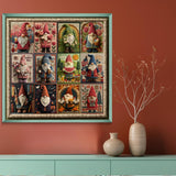 Gnome Holidays Quilt Jigsaw Puzzle 1000 Pieces