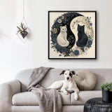 Puzzle Yin Yang Fiore Gatto 1000 Pezzi
