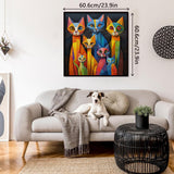 Geometrische Kunst Katzenpuzzle 1000 Stücke