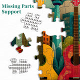 Puzzle chitarra e città, 1000 pezzi