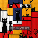 Geometric Cat Fun Jigsaw Puzzle 1000 Pieces