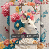 Floral Deer Jigsaw Puzzle 1000 Pieces