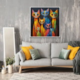 Geometrische Kunst Katzenpuzzle 1000 Stücke