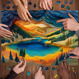 Yellowstone Lake Art Jigsaw Puzzle 1000 Pieces