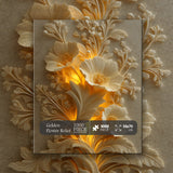 Rompecabezas en relieve de flores doradas, 1000 piezas