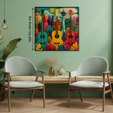 Puzzle chitarra e città, 1000 pezzi