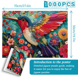 Patchwork Hummingbird Jigsaw Puzzle 1000 Pieces