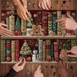 Cozy Christmas Bookshelf Jigsaw Puzzle 1000 Pieces