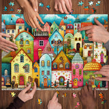 Puzzle di città colorata da 1000 pezzi