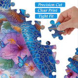Blue Turtle & Flowers Jigsaw Puzzle 1000 Pieces