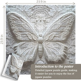 White Butterfly Art Jigsaw Puzzle 1000 Pieces