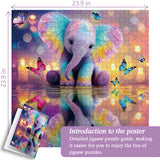 Rainbow Elephant Jigsaw Puzzle 1000 Pieces