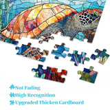 Stained Glass Sea Turtle Jigsaw Puzzle 1000 Pieces