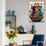 Floral Cats Jigsaw Puzzle 1000 Pieces
