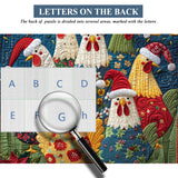 Cute Christmas Chickens Jigsaw Puzzle 1000 Pieces