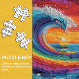 Colorful Waves Jigsaw Puzzles 1000 Pieces
