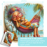 Grandma's Beach Nap Jigsaw Puzzle 1000 Pieces