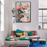 Floral Deer Jigsaw Puzzle 1000 Pieces