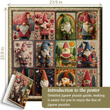 Gnome Holidays Quilt Jigsaw Puzzle 1000 Pieces
