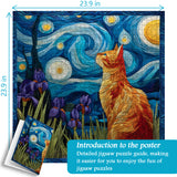 Moonlit Cat Shadow Jigsaw Puzzle 1000 Pieces