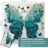 Puzzle con ali blu, 1000 pezzi