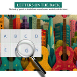 Puzzle chitarra e città, 1000 pezzi