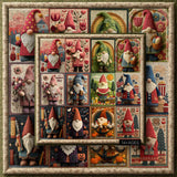 Gnome Holidays Quilt Jigsaw Puzzle 1000 Pieces
