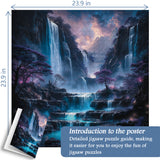 Violet Cascade Jigsaw Puzzle 1000 Pieces