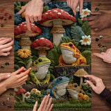 Fabric Frogs Jigsaw Puzzles 1000 Pieces