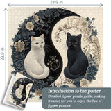 Puzzle Yin Yang Fiore Gatto 1000 Pezzi