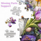 Floral Gnome Jigsaw Puzzle 1000 Pieces