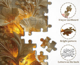 Rompecabezas en relieve de flores doradas, 1000 piezas