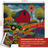 Puzzle del fienile dei giorni in fiore, 1000 pezzi