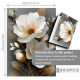 Golden Flowers Bloom Jigsaw Puzzle 1000 Pieces