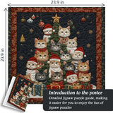 Katzen Weihnachtsbaum -Puzzle 1000 Stücke