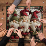 Tissu Noël gnome puzzle 1000 pièces