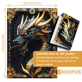 Puzzle drago oro nero puzzle 1000 pezzi