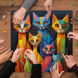 Geometrische Kunst Katzenpuzzle 1000 Stücke