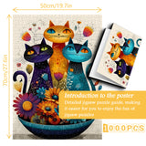 Floral Cats Jigsaw Puzzle 1000 Pieces